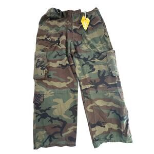 NWT Kikai Machine Men's Camo Military Army Combat Cargo Pants Size 32